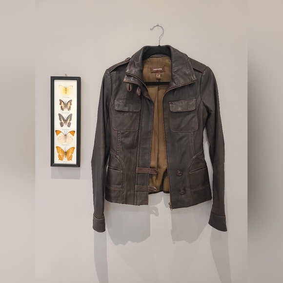 Danier Brown Leather Jacket - Picture 3 of 7